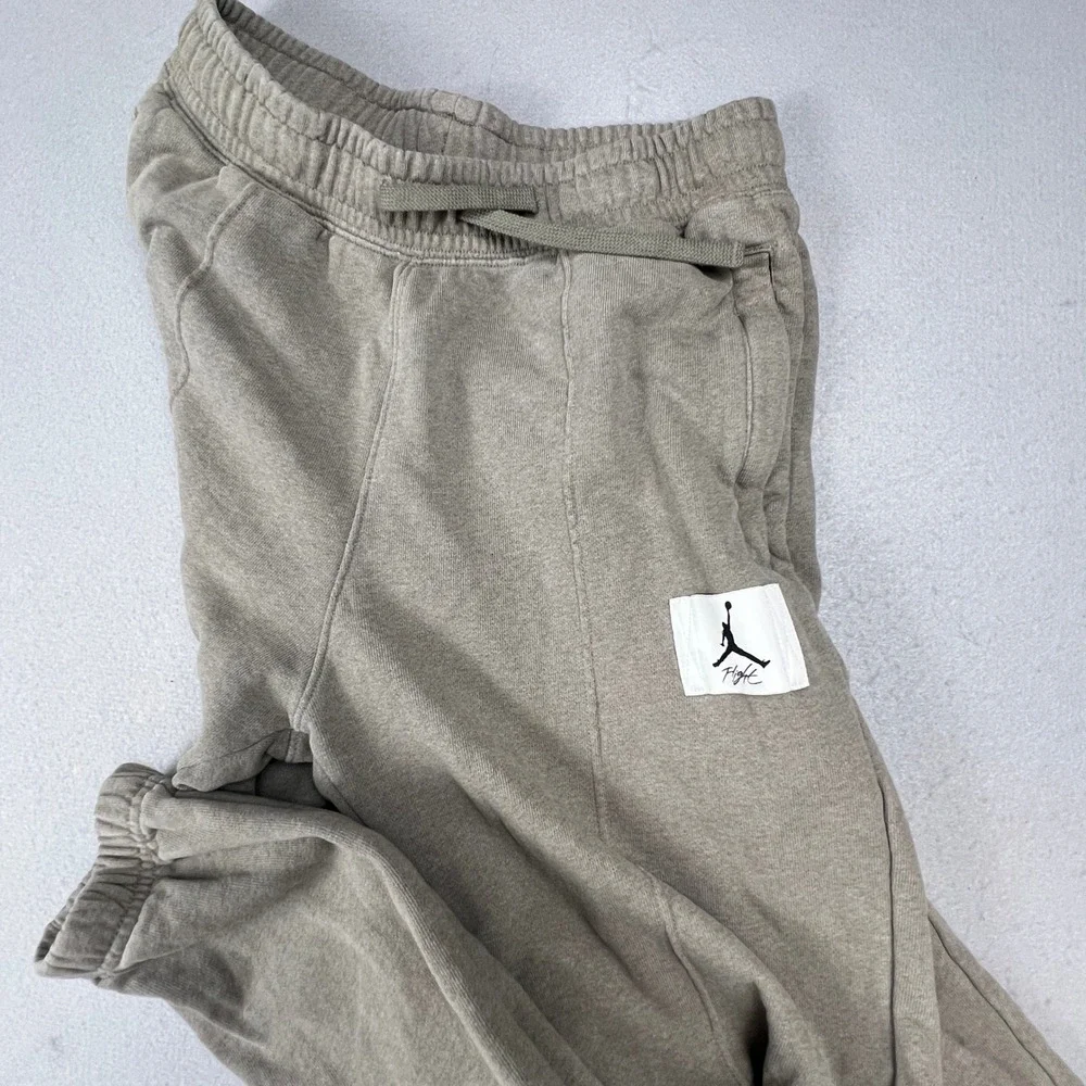 Jordan Flight Fleece Sweatpants Mens S Green Joggers DD7001-320 Athleisure